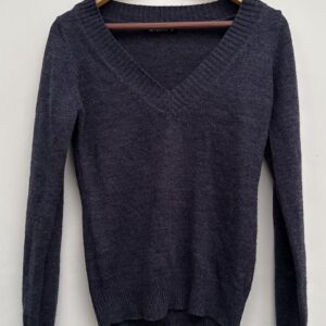V neck Blue Sweater