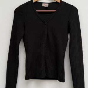 Black Double Layer Cardigan