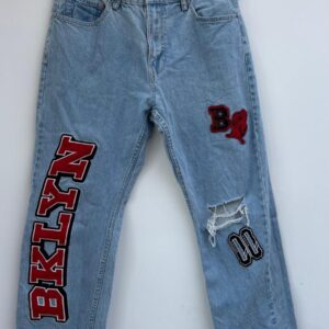 patched jeans