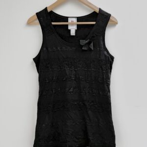 black top with lace details
