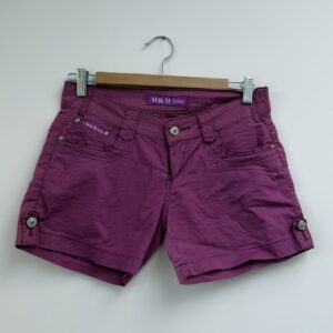 purple low rise shorts