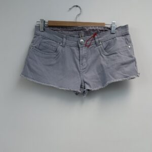 low rise purple shorts
